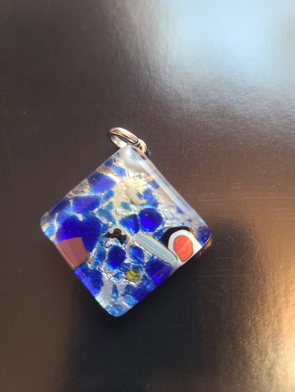 Murano Glass Necklace Pendant Vintage